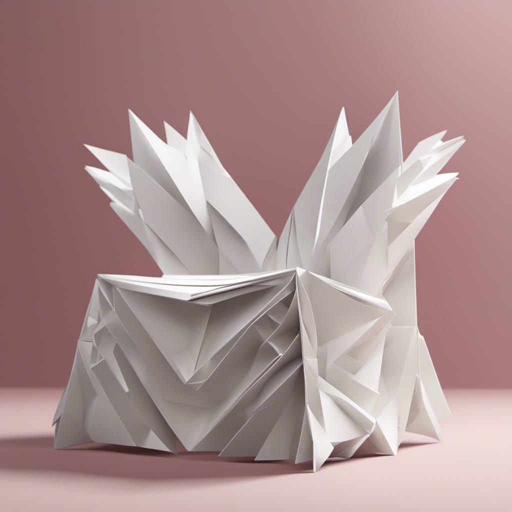 Origami Papercraft Super Chair Design
