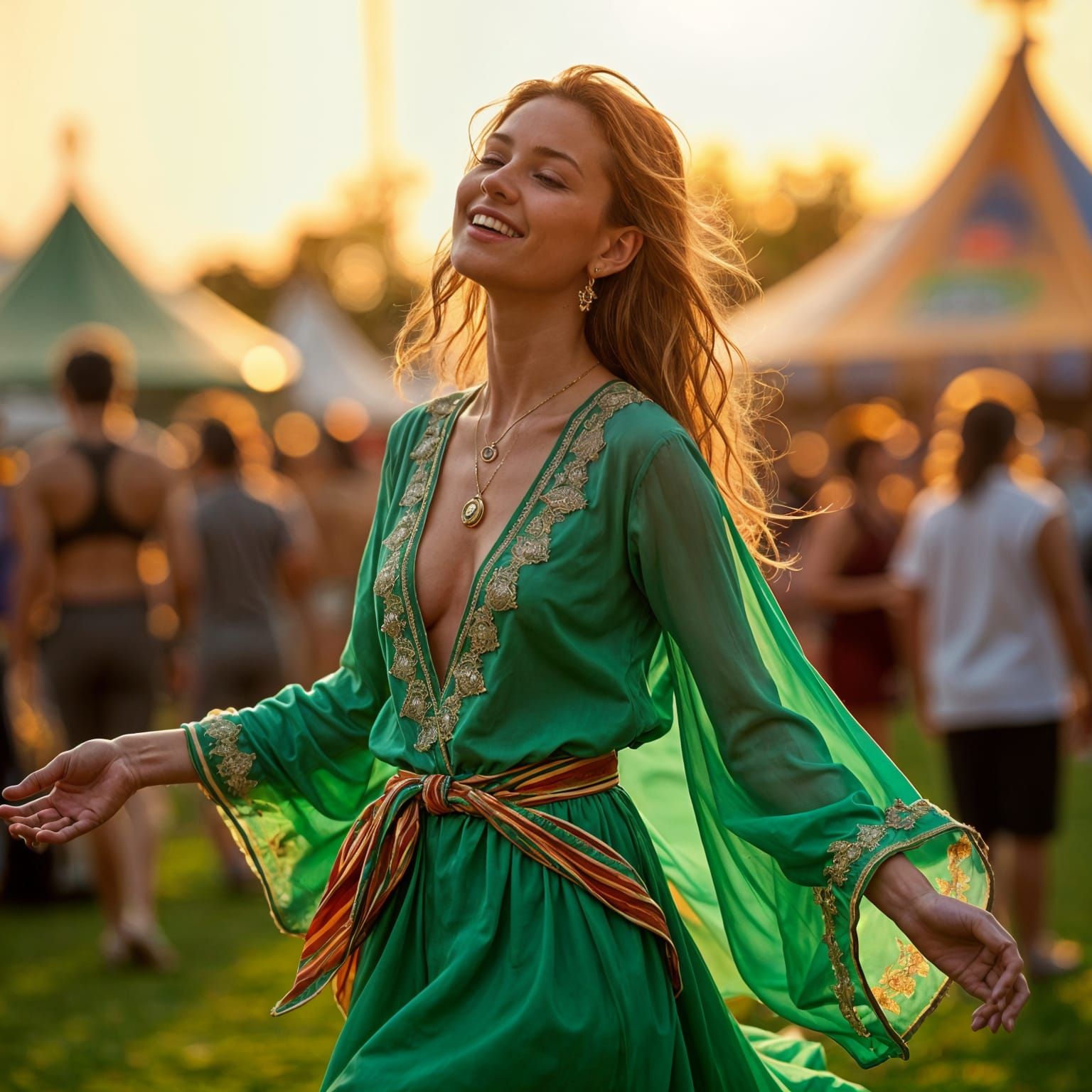 Esmeralda-Inspired Festival Jacket in Summer Dance