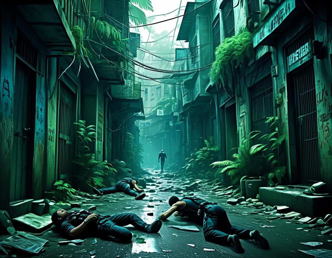 Lively City Avenues and Alleyways at Night