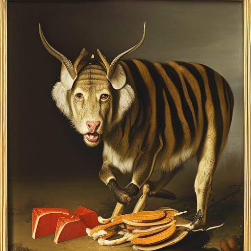 Cheese Still Life in the Style of Frans Snyders