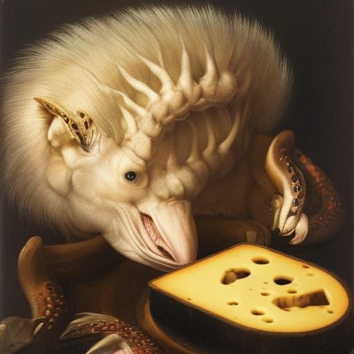 Anthropomorphic Cheeses in Baroque Style