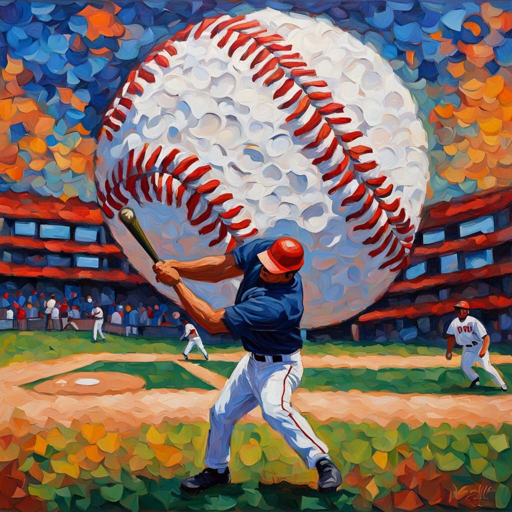 A Baseball in Flight, Neo-Impressionist Masterpiece