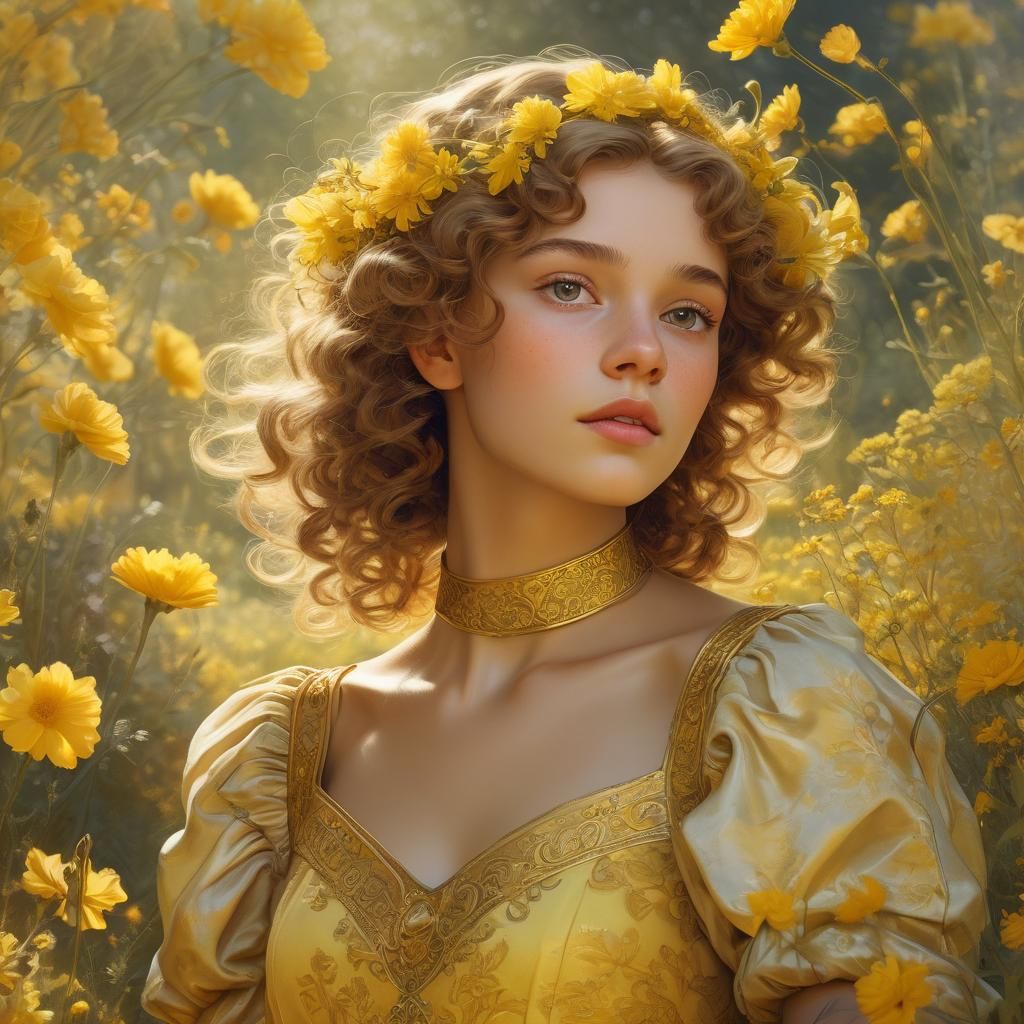 Renaissance Princess Portrait in Sunlight