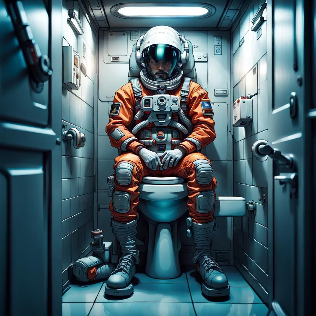 Toilet on a spaceship