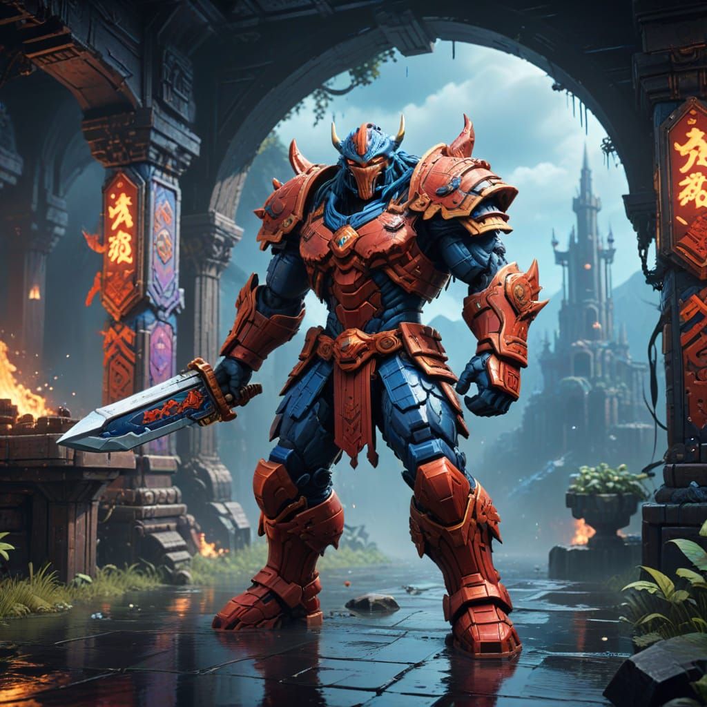 Strong Fighter in 8-bit Arcade Style