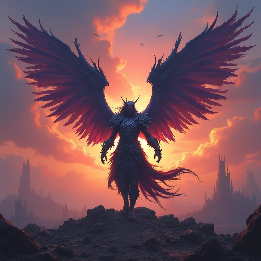 Chaos Warrior Ascends with Ethereal Wings