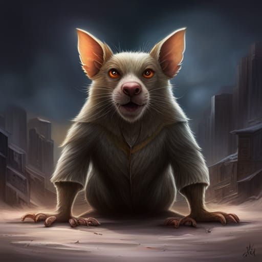 Horror Movie Poster: Giant Wererat Monster