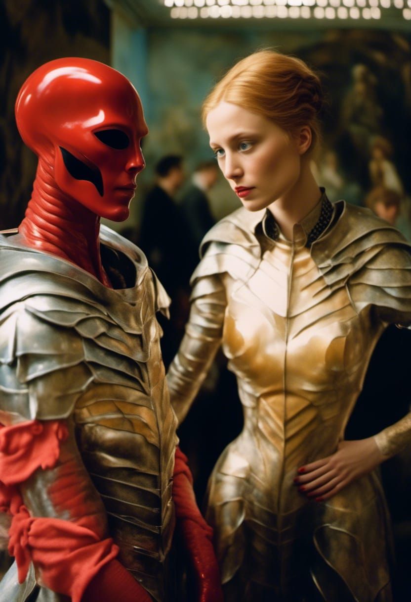 Historical Figures Party: Hyperrealistic Magical Realism