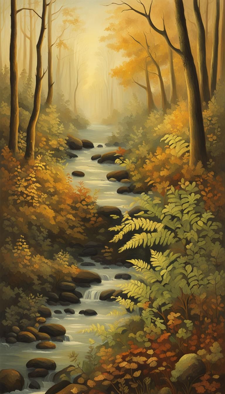 Amazonian Wall in Rousseau Style Landscape
