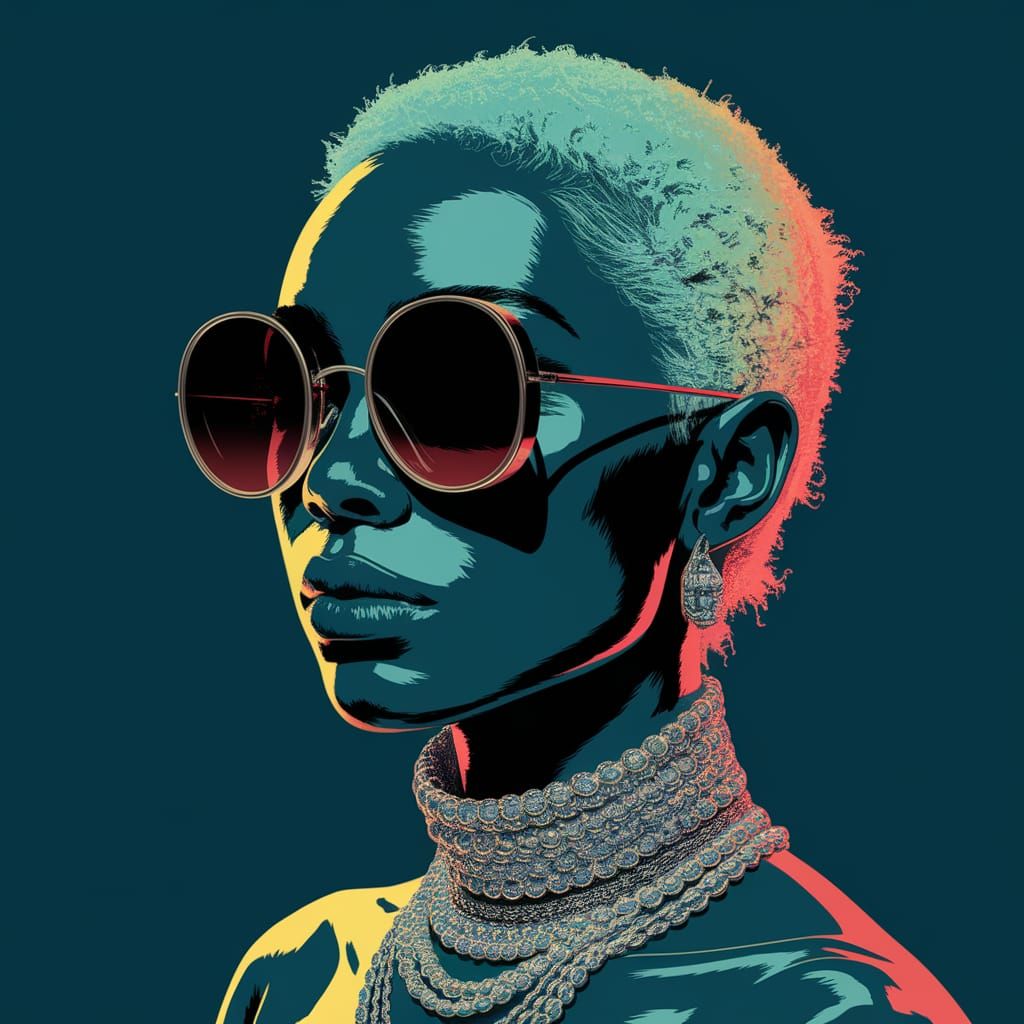 Ultraminimalist Street Art Concept in Golden Hour