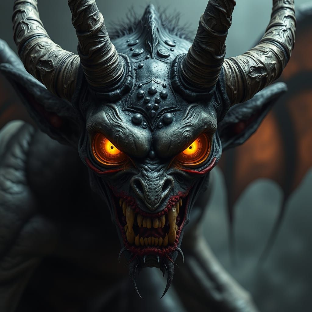 Dark Gothic Incubus Demon Radiates Evil Intentions