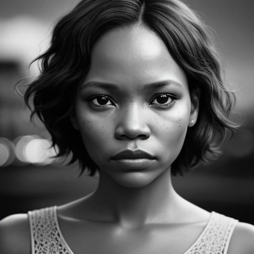 Carmen Ejogo Portrait in Black and White