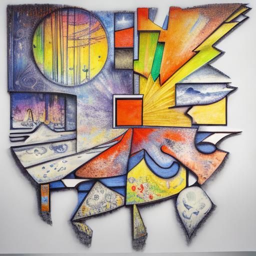 Abstract 3D Composition in Psychedelic Colors