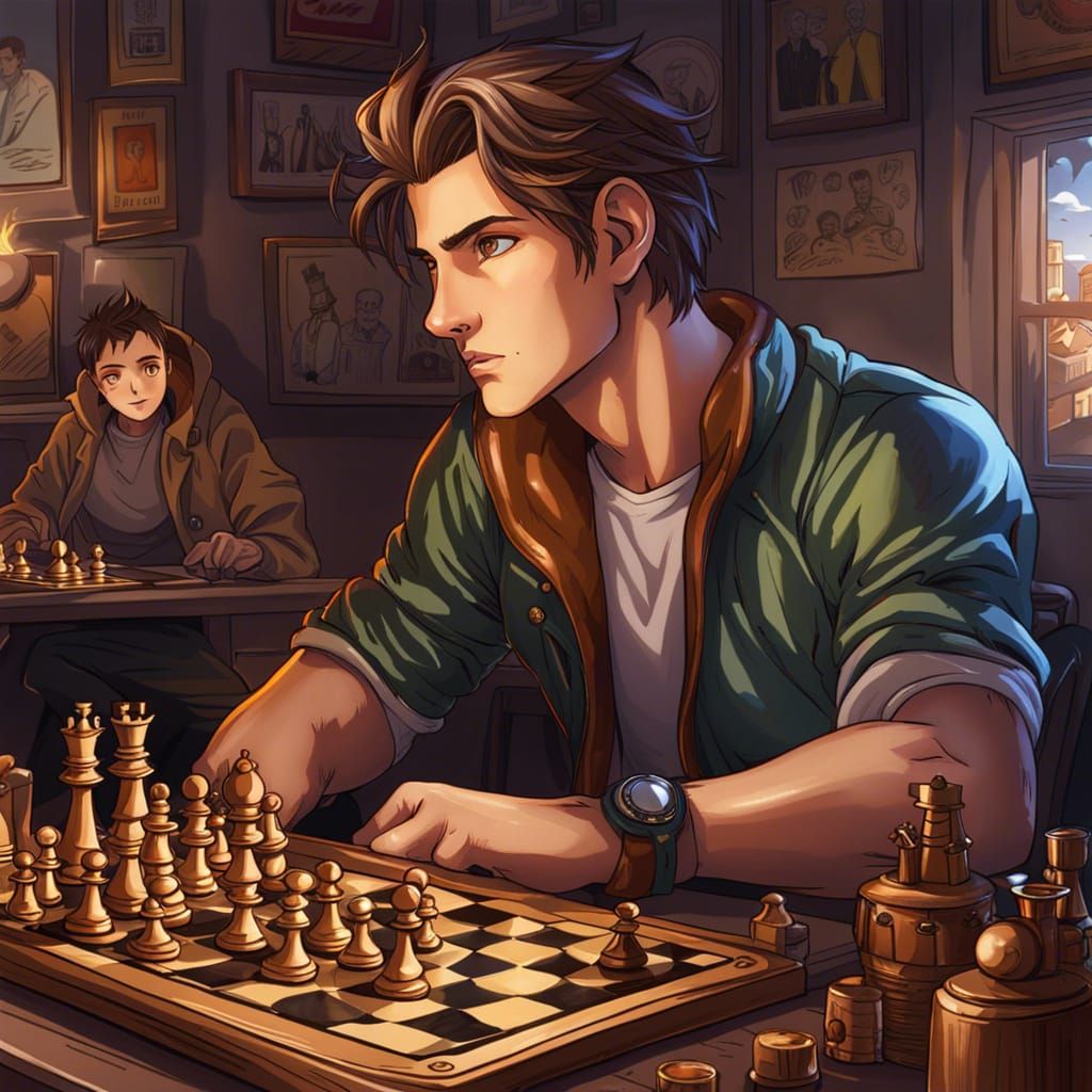 Anime Man Portrait in Detailed Manga Style