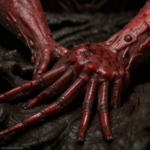 Grotesque Insect Attack in Dark Fantasy