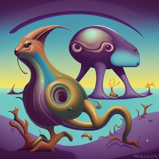 Surreal Animals in Mas-Surrealism Style