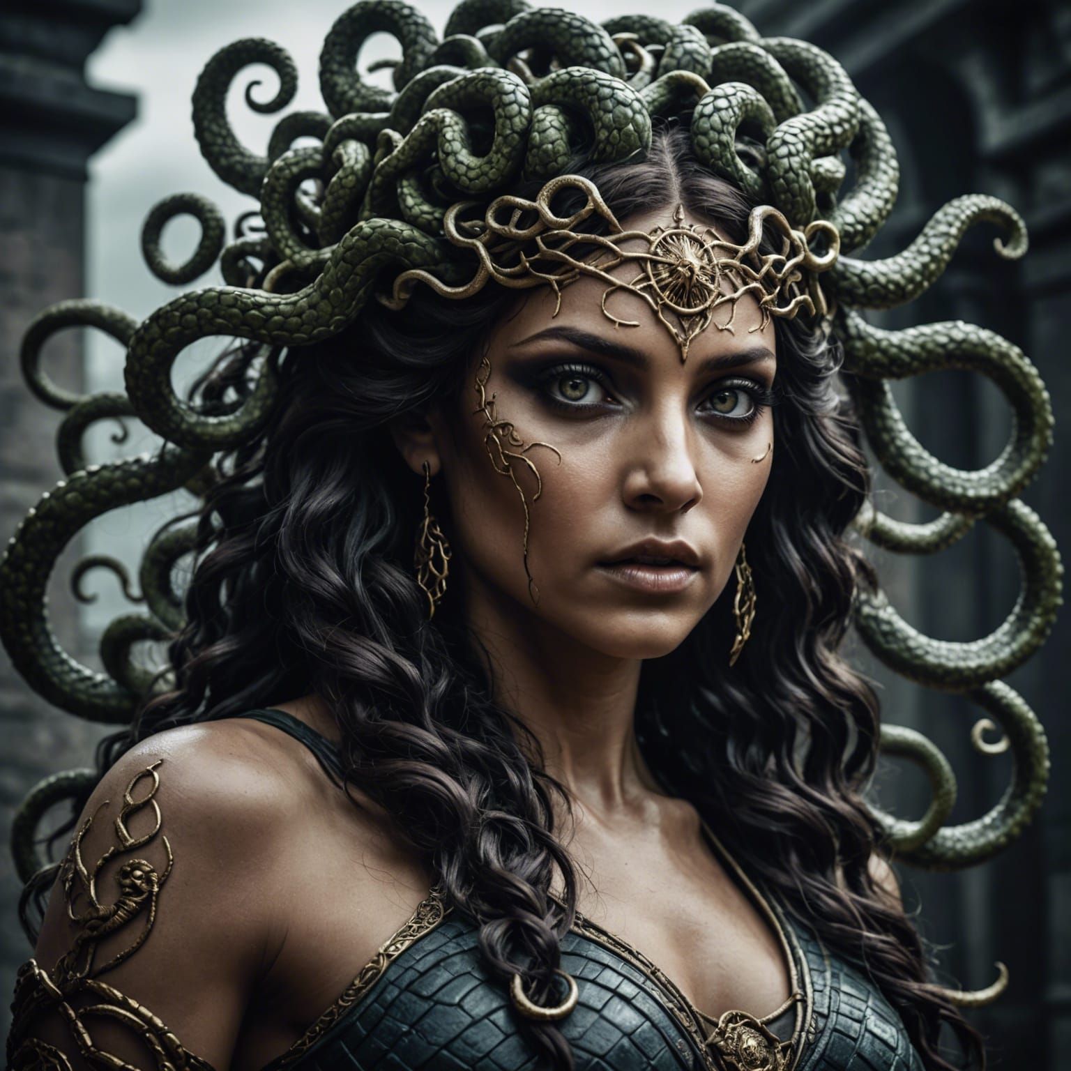 Hyperrealistic Lamia Medusa in High Definition