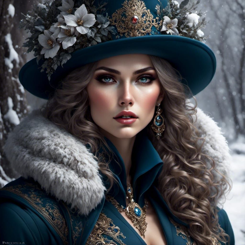 Russian style winter fashion