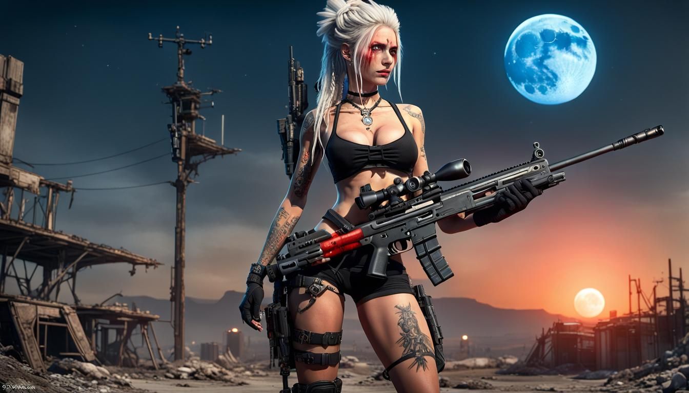 "ELVINA OF CROSSOUT " A BEAUTIFUL WOMAN OF THE #CROSSOUT WASTE......................#WOMENOFCROSSOUT