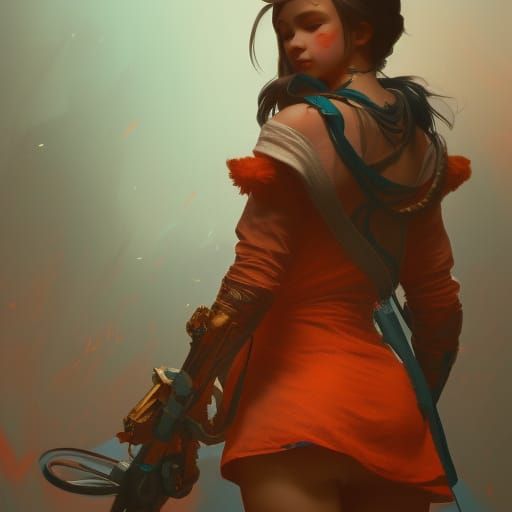 Hyperdetailed Bratty Girl Concept Art in 8K