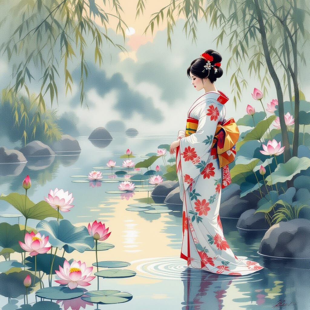 A gentle awakening for the senses evoking still waters at th...