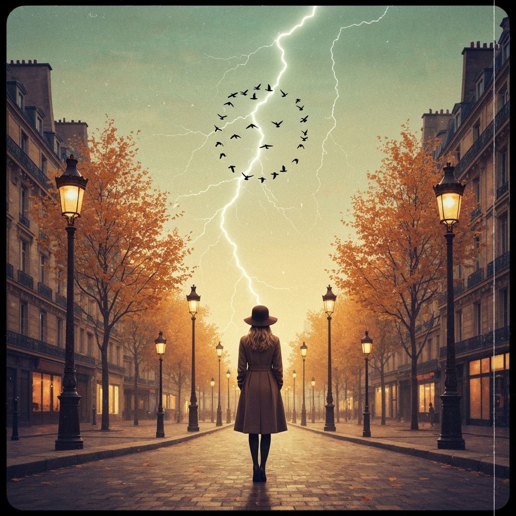 Parisian Autumn Evening Interrupted by Lightning, Impression...