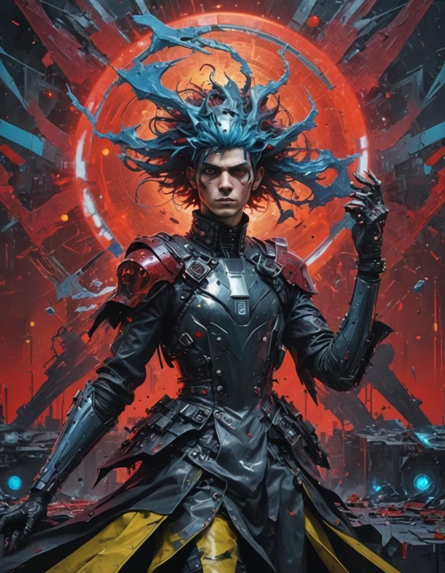 Punk Neofuturistic Male Fashion in Maximalist Style