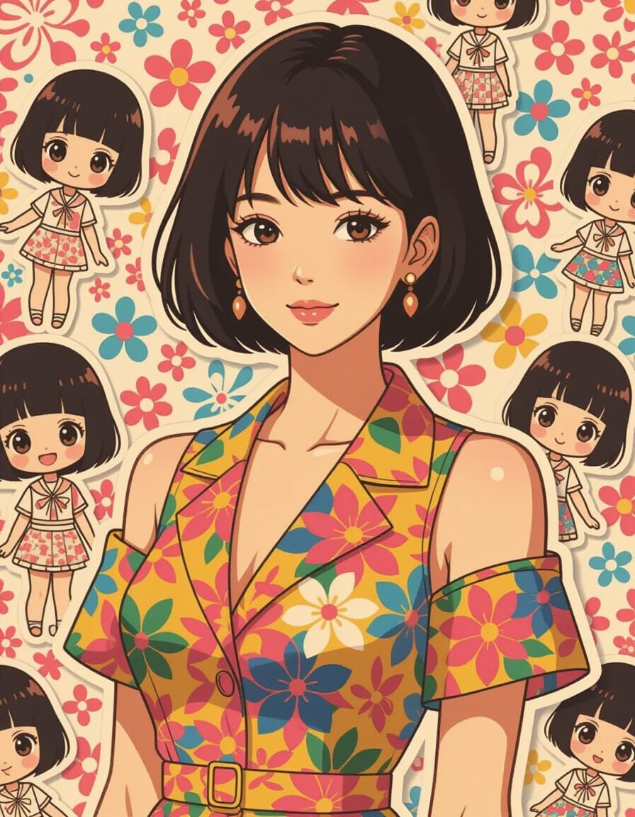 Sticker Dress-Up Book Featuring Thai Woman