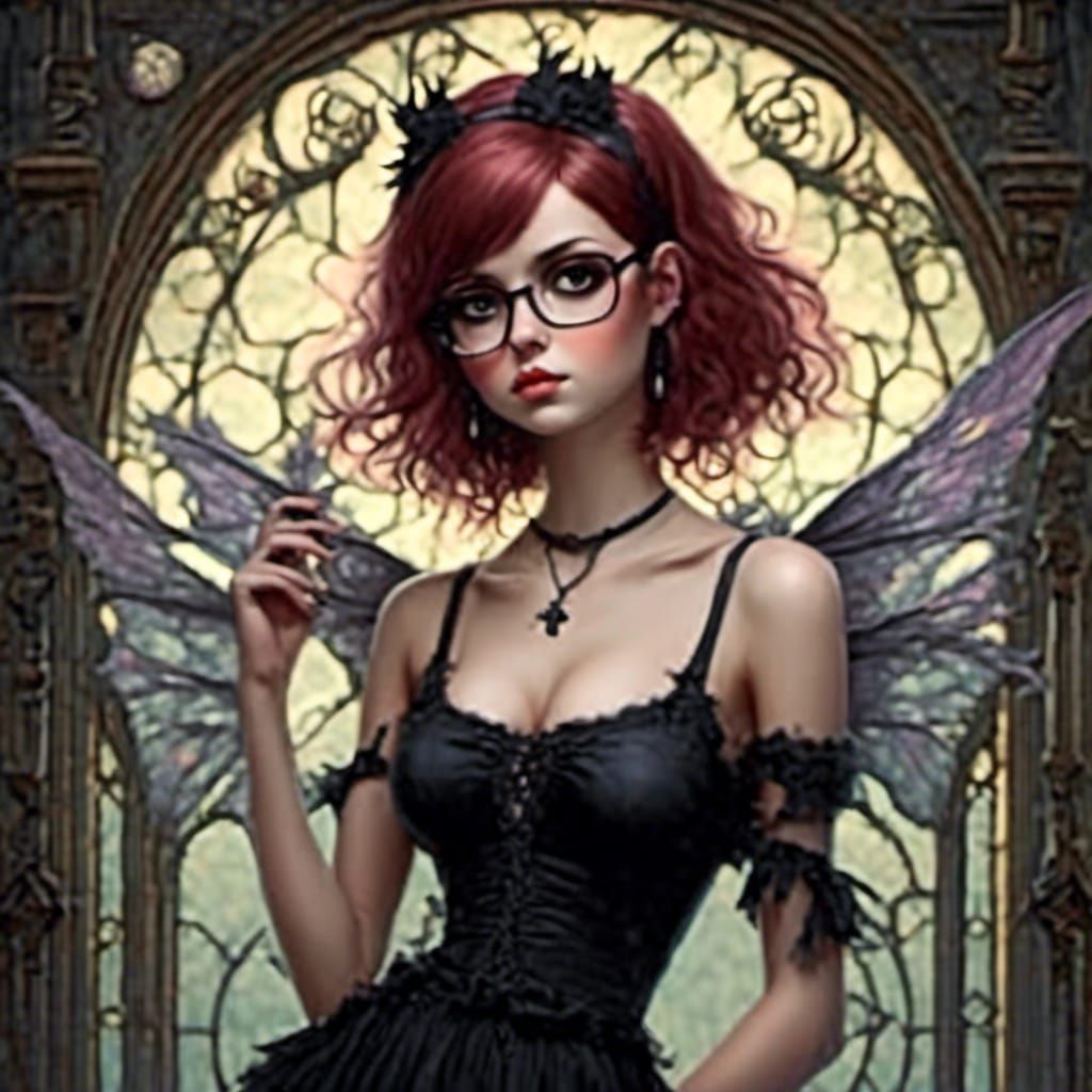 Gothic Fairy in Moody Ethereal Style