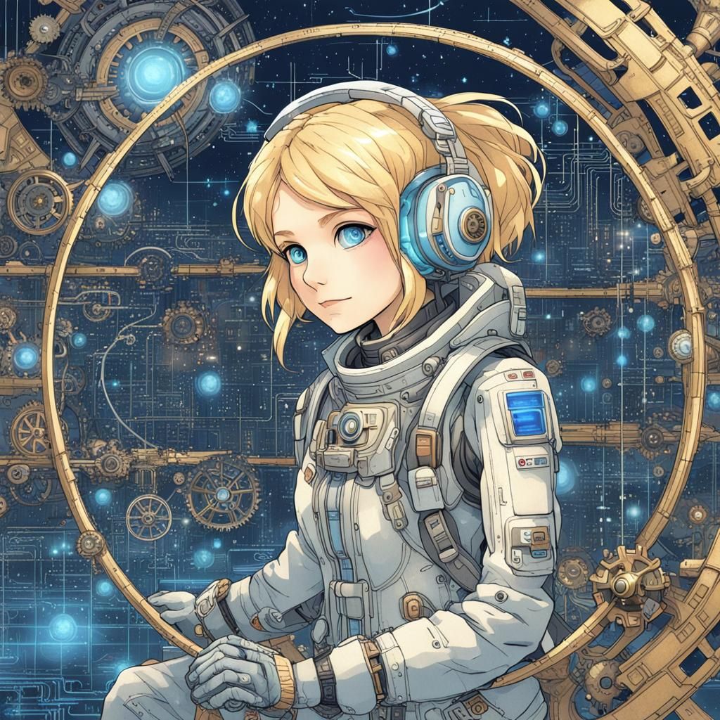Calima: Engineer in Spaceship Light, Digital Portrait
