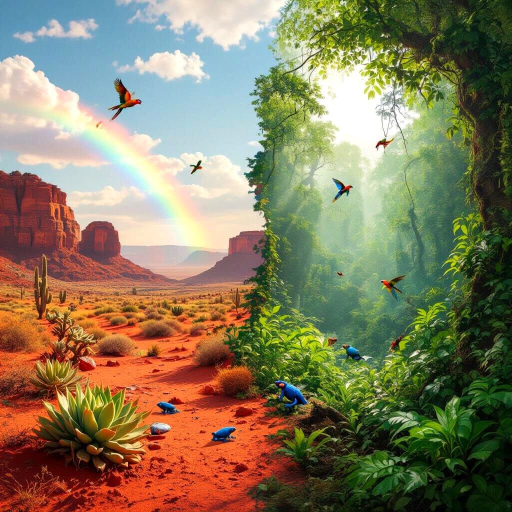 Desert Oasis Blend: Red Desert Meets Lush Rainforest