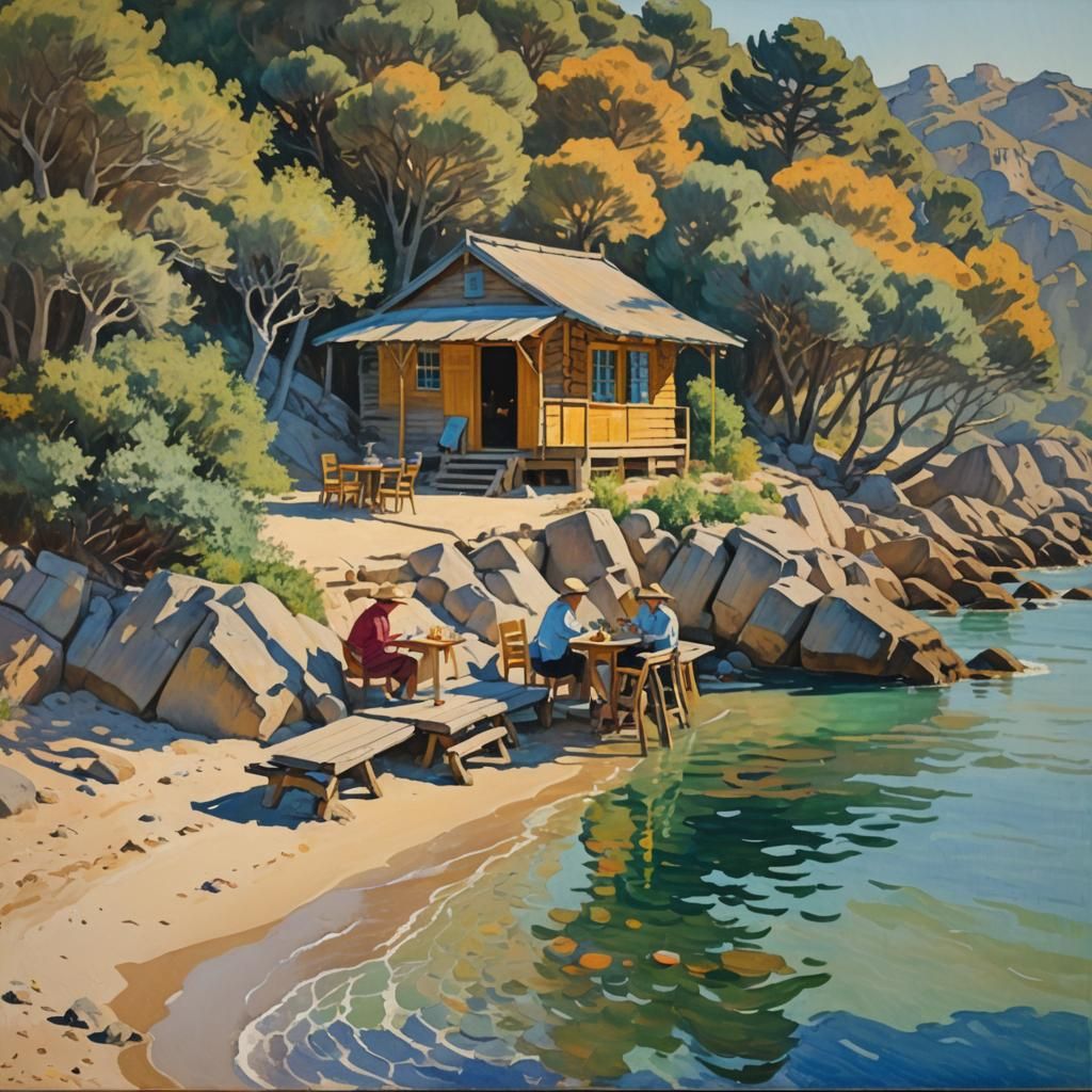 Impressionist Masterpiece of Corsican Coast