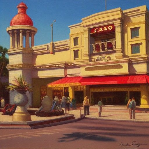 Casino in Oil Painting Style