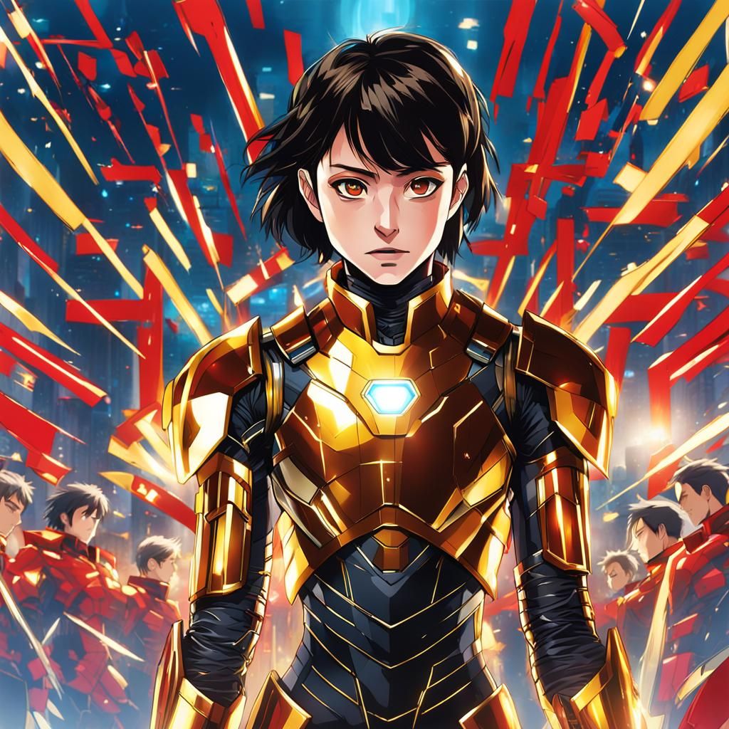 Tony Stark's Daughter in Modern Anime Armor
