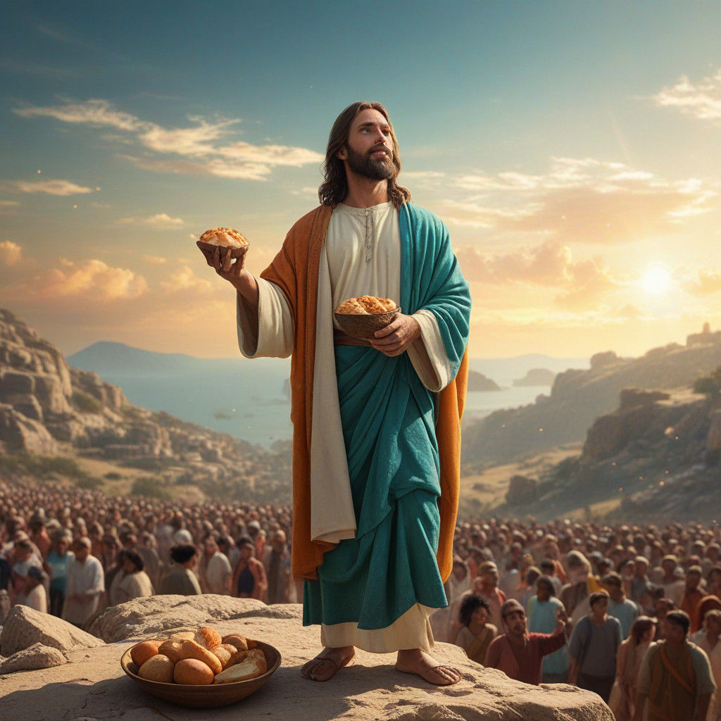Epic Jesus Christ Concept Art in Vibrant Digital Style