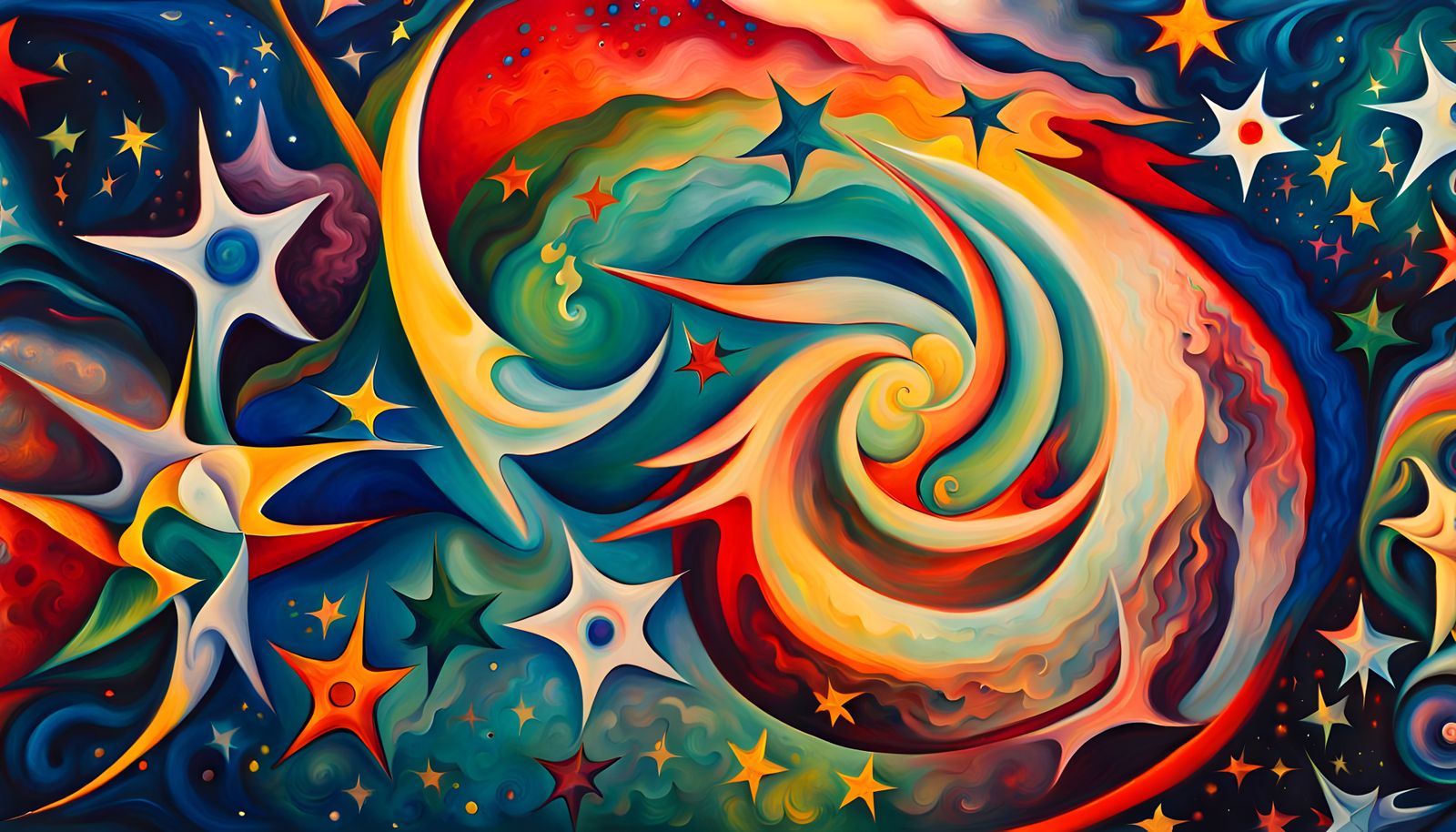 Iridescent Stars Formed from Cosmic Energy: Abstract Express...