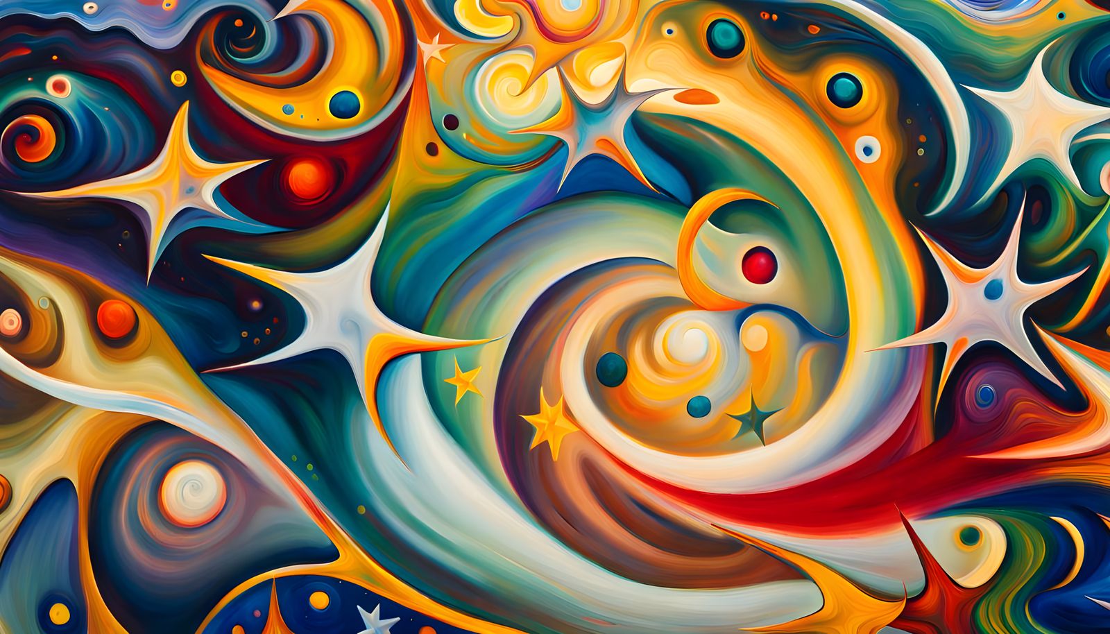 Iridescent Star Cluster Formation in Abstract Expressionism