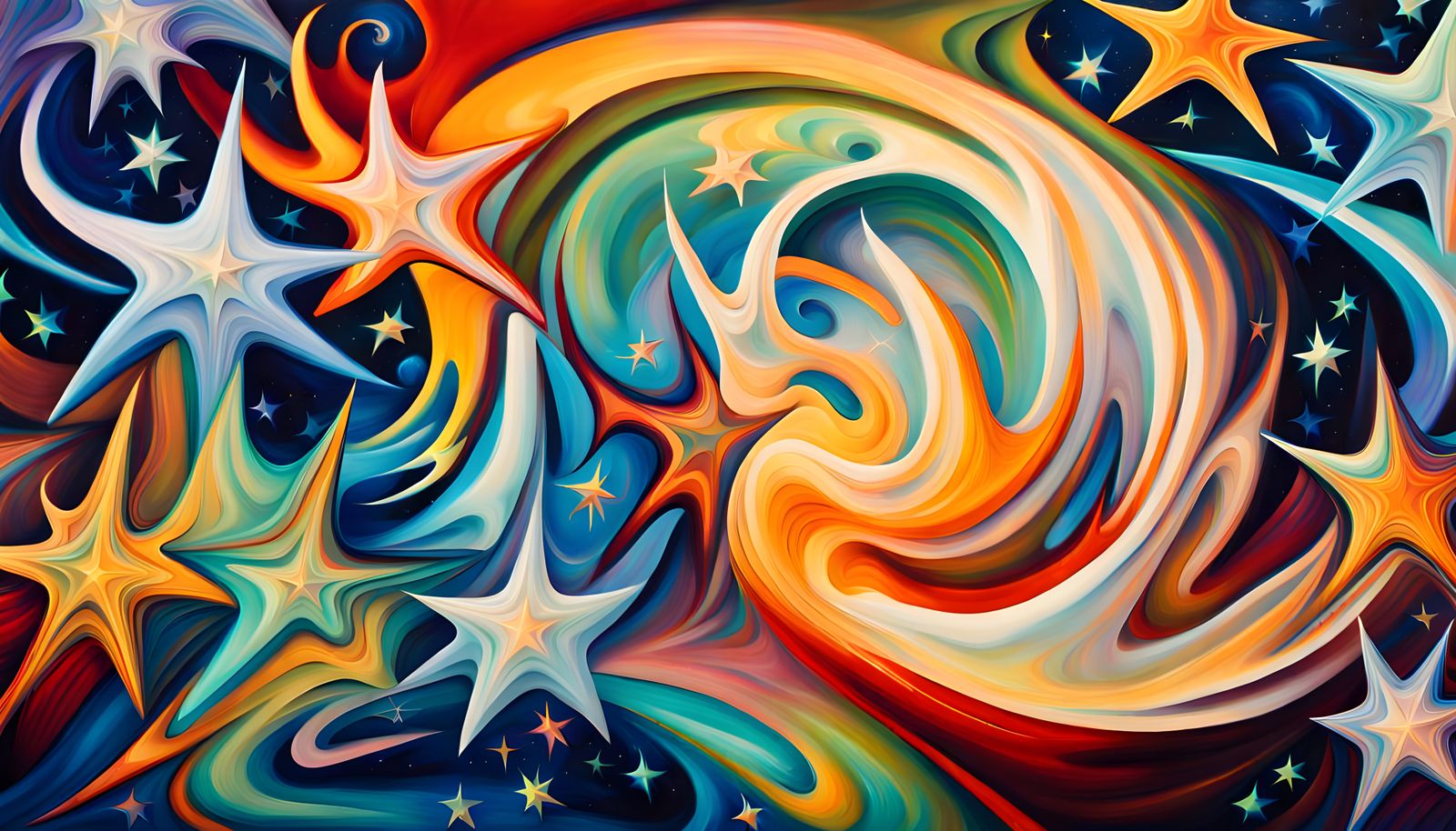 Iridescent Stars Formed From Cosmic Energy Whirlpools