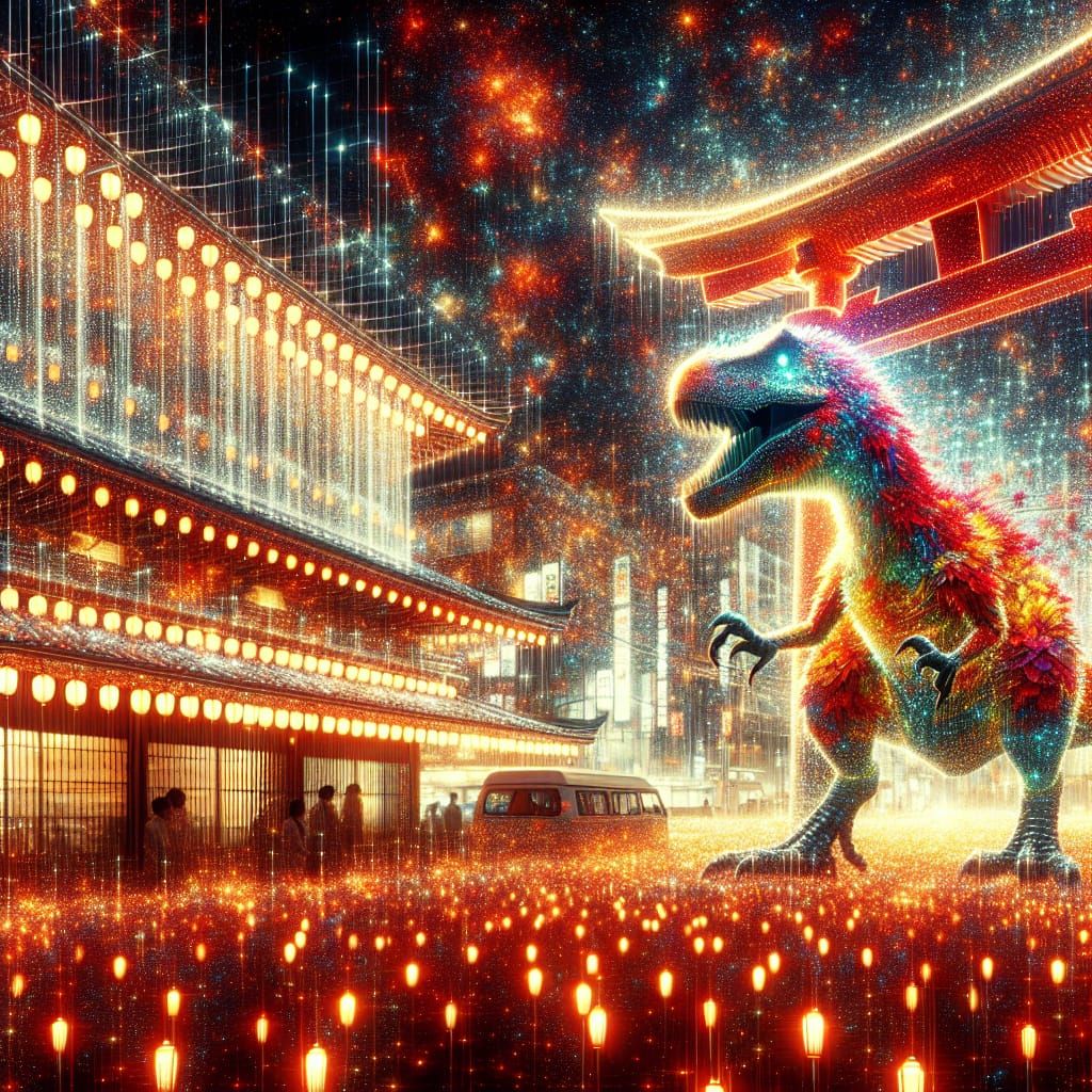 Plumage Dinosaur at Tokyo Lantern Festival