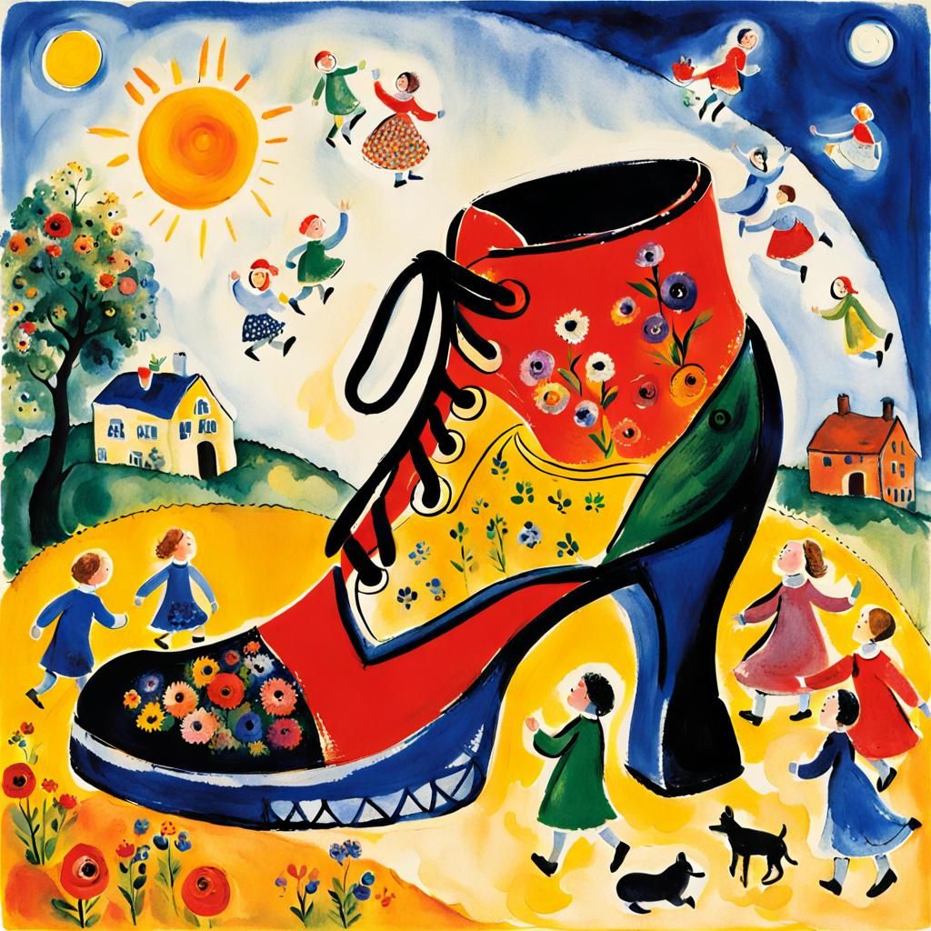 Old Woman in a Shoe, Dreamlike Rendering