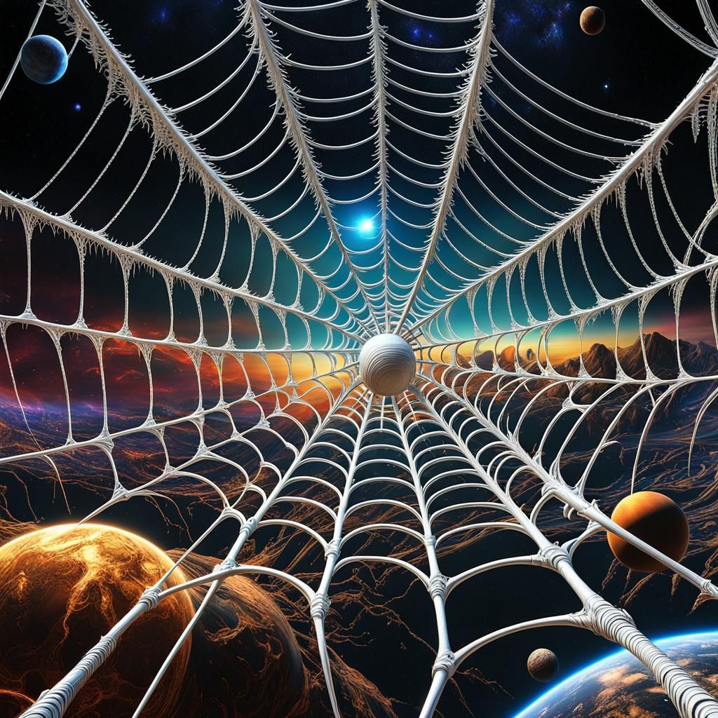 Cosmic Spiderweb: Psychedelic Art in Space
