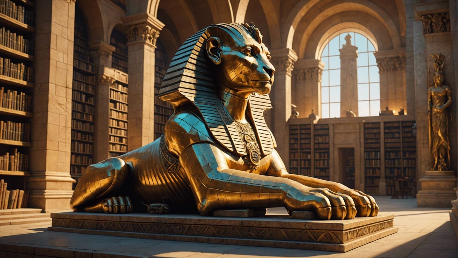 A Sphinx Guarding Ancient Knowledge