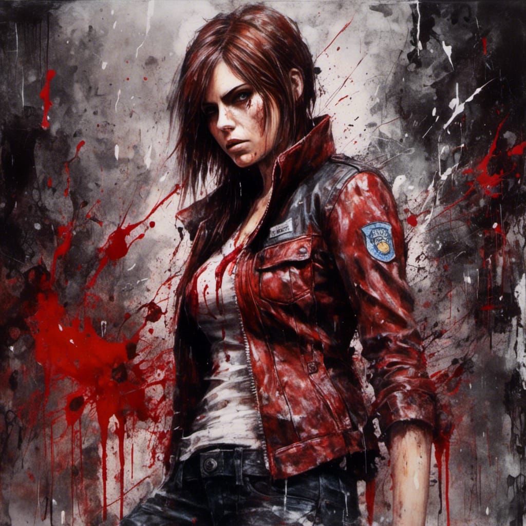 Claire Redfield vs. Zombies in Macabre Graffiti Art