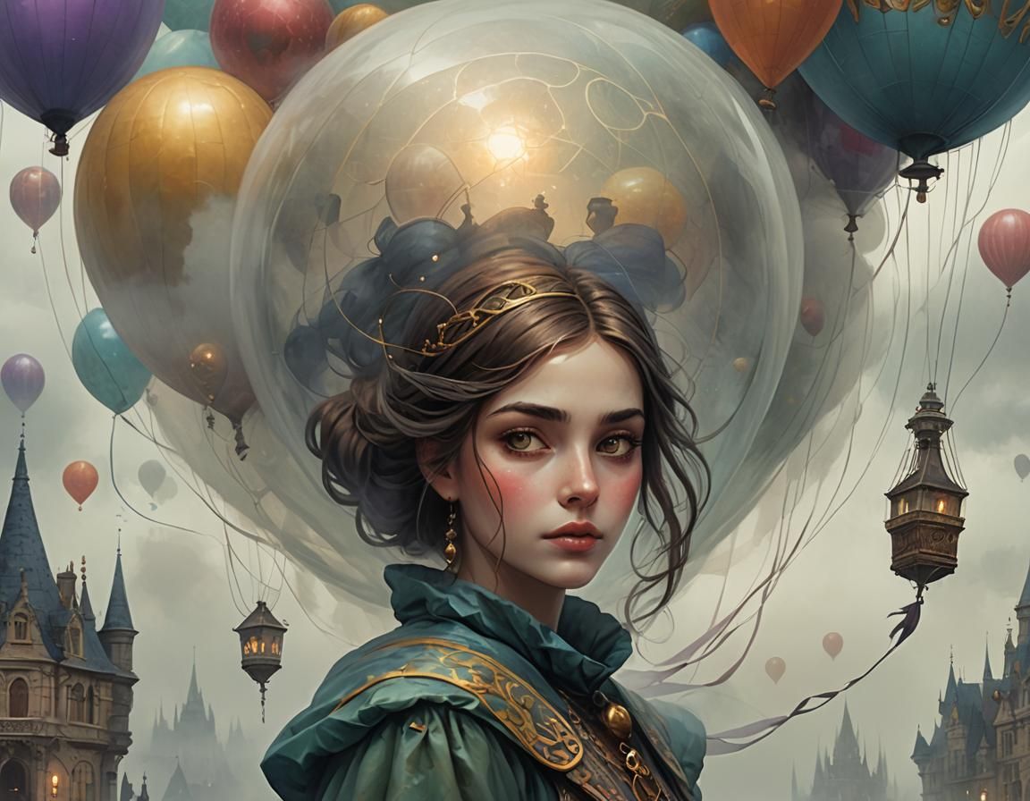 Enchanted Balloon: A Storybook Illustration