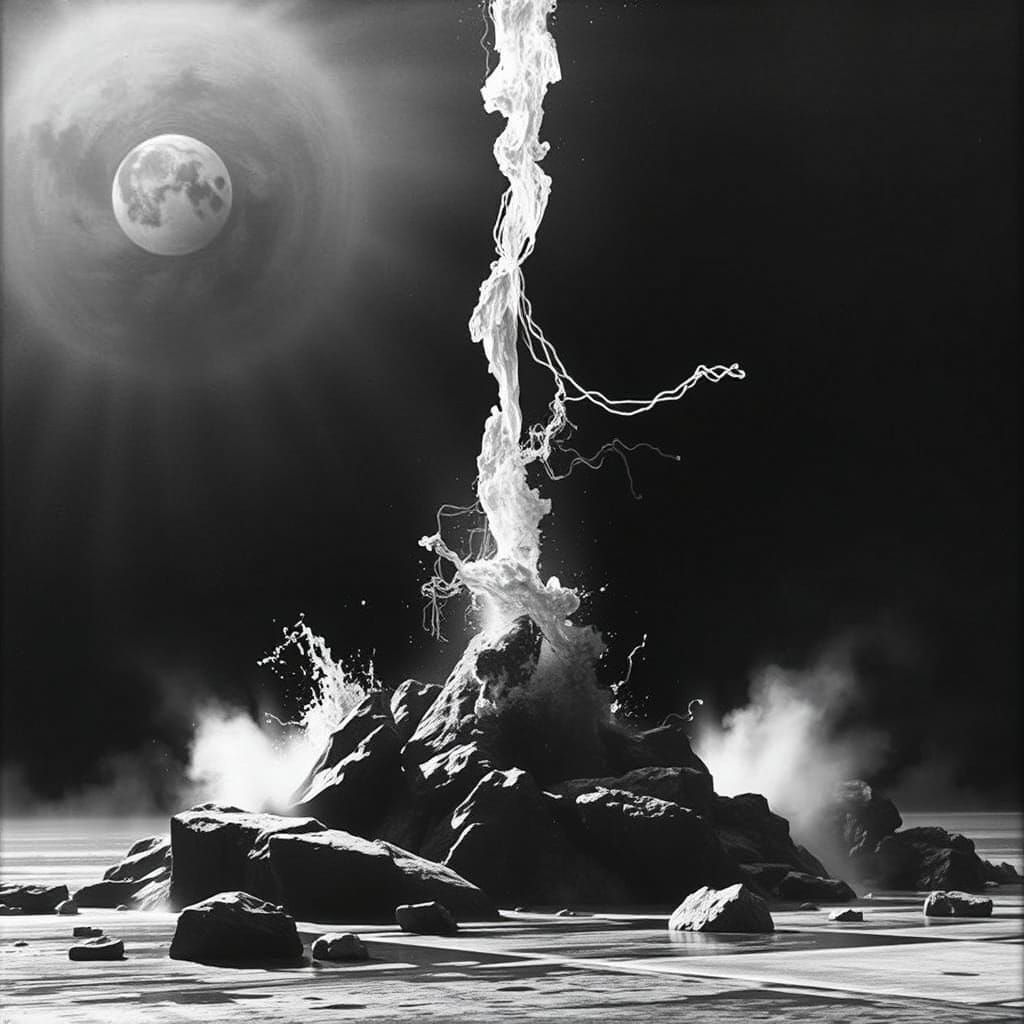 Muted Cityscape in Neon Haze