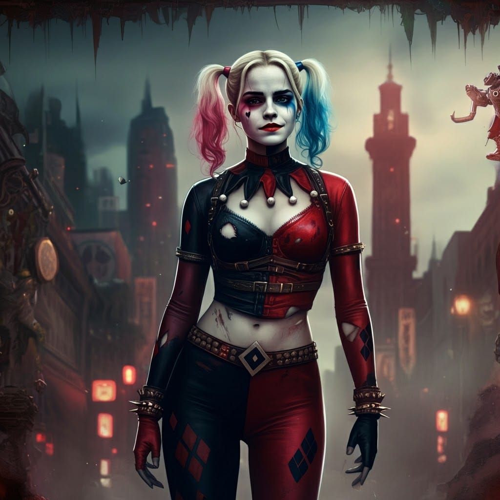 Emma Watson as Harley Quinn.