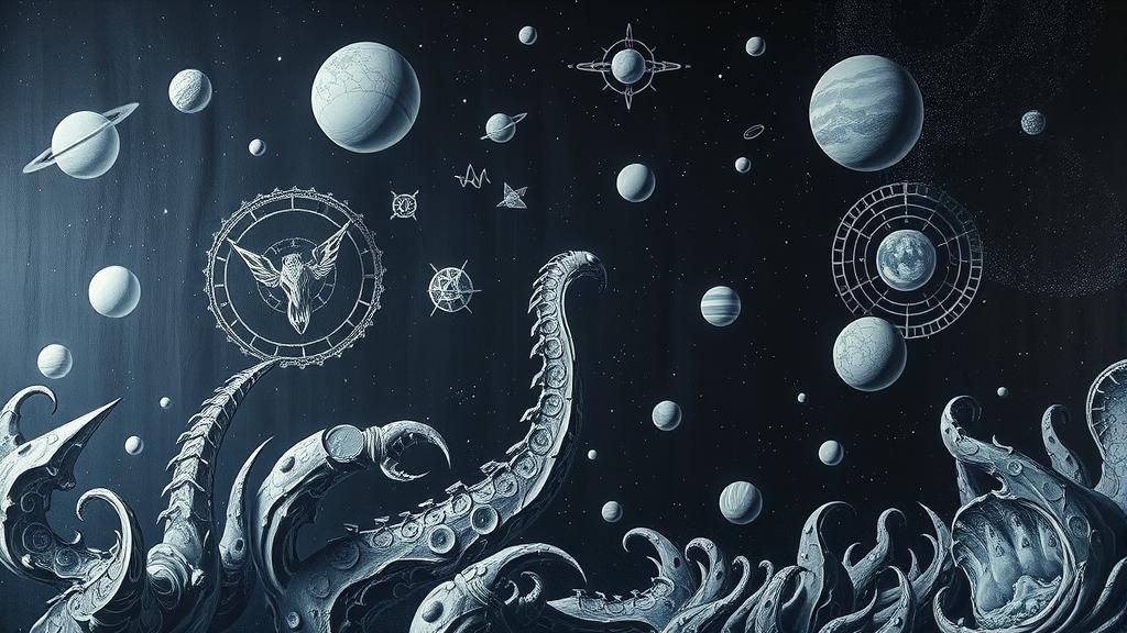 Surreal Sci-Fi Automatism in Cosmic Dreamscape