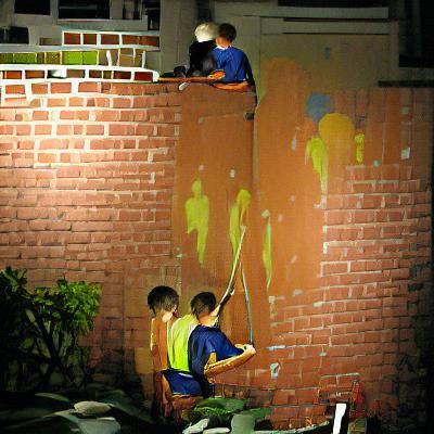 Children's Nighttime Wall Painting Project