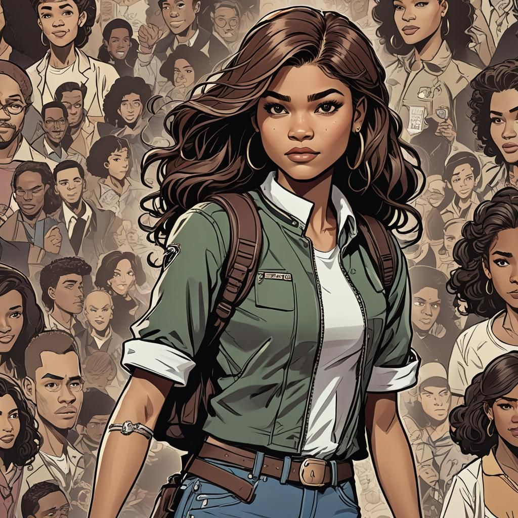 Zendaya as Michelle Jones in Disney Animation Style