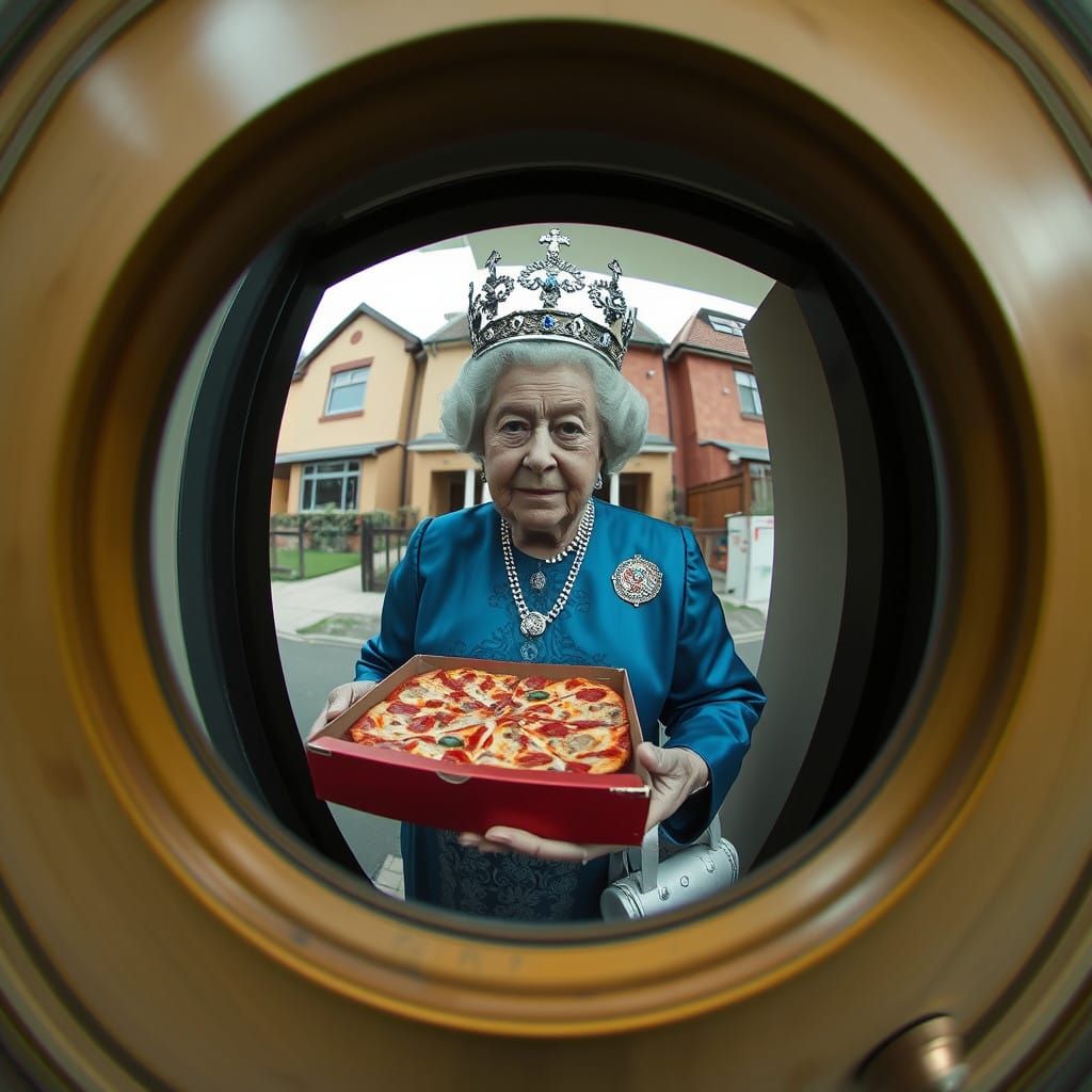 Royal Pizza Delivery in a Fisheye View